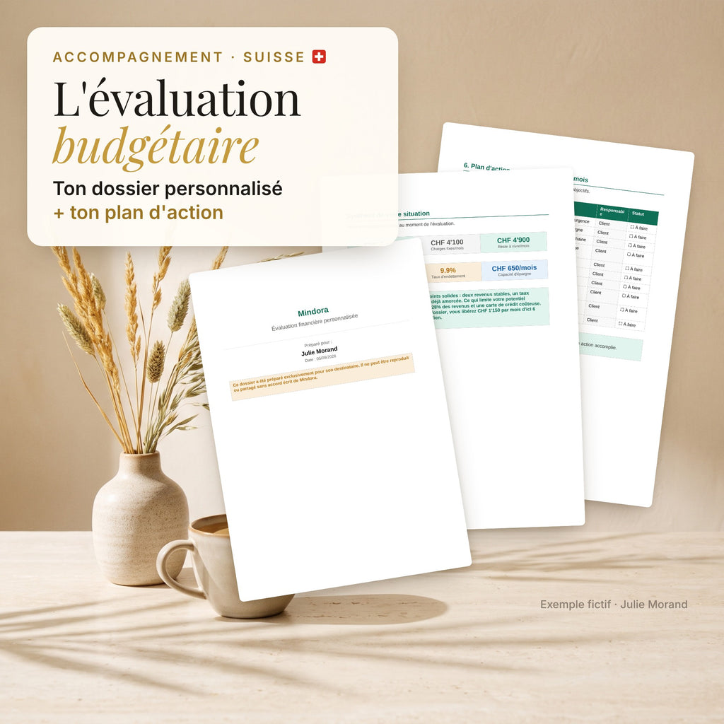 L'évaluation budgétaire personnalisée : ton dossier et ton plan d'action