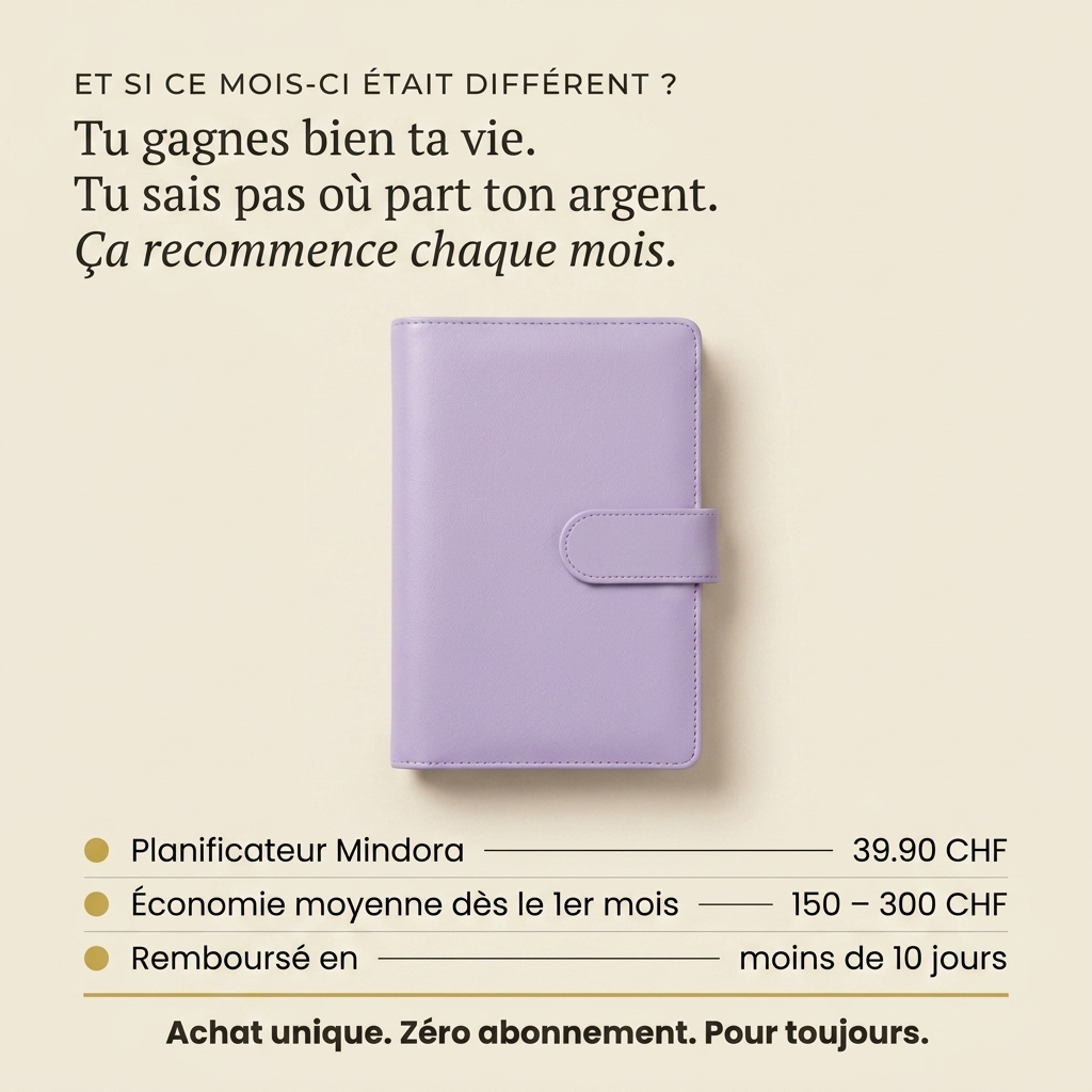 Planificateur budget Suisse - vue d'ensemble Mindora